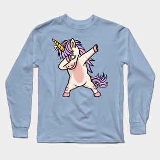 Dabbing Unicorn Cute Unicorns Lover Gift Long Sleeve T-Shirt